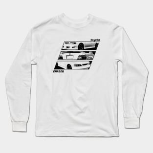 TOYOTA CHASER JZX100 Black 'N White Archive 2 Long Sleeve T-Shirt